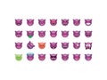 Set of devil emoticon Royalty Free Stock Photo