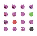 Set of devil emoticon Royalty Free Stock Photo