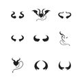 Devil horn Vector icon design illustration Template Royalty Free Stock Photo