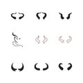Devil horn Vector icon design illustration Template Royalty Free Stock Photo