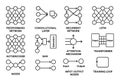 Set of Diagrams Illustrating Neural Network Architectures and Machine Learning Concepts Royalty Free Stock Photo