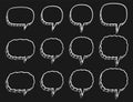 Set of dialog bubbles of different shapes. Speech bubbles. EPS vector