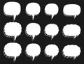 Set of dialog bubbles of different shapes. Speech bubbles. EPS vector