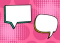 Set dialog blank template pop art comic text