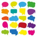 A set of dialogues and colorful comic bubbles. Simple vector illustration Royalty Free Stock Photo