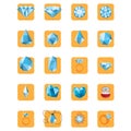 set of diamond icons. Vector illustration decorative design Royalty Free Stock Photo