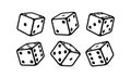 A set of dice. Cube for table, gambling. Royalty Free Stock Photo