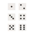 set dice on white background. Isolated vector sign Royalty Free Stock Photo