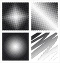 Set of different abstract halftone