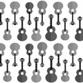 Set of Different Acoustic Guitars Silhouettes