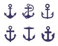 A set of different anchors