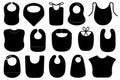 Set of different baby bibs Royalty Free Stock Photo