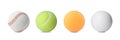 Set with different balls on white background, banner design. Sports equipment Royalty Free Stock Photo