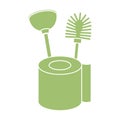 Set of different bathroom items icon Vector Royalty Free Stock Photo