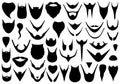 Set of different beards Royalty Free Stock Photo