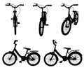 Set of different bicycles