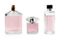 Set with different blank perfume bottles