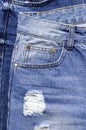 Set of different blue jeans. Detail of nice blue jeans. Jeans texture or denim background. Blue denim jeans texture, fabric grunge Royalty Free Stock Photo