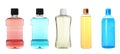 Set with different bottles of personal hygiene products on white background. Banner design Royalty Free Stock Photo