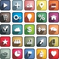 Set of different business icons. Vector Royalty Free Stock Photo