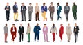 Set of different Business men vector illustrations Royalty Free Stock Photo