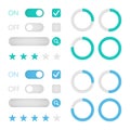 Web site design template navigation elements. Vector illustration. Royalty Free Stock Photo