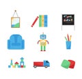 Set of different cartoon vector toys Royalty Free Stock Photo