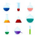 Set of different chemical icons