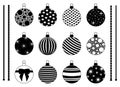 Set of different Christmas decorations