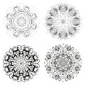 Set of different circular symmetric patterns