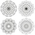 Set of different circular symmetric patterns.