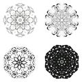 Set of different circular symmetric patterns