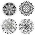 Set of different circular symmetric patterns