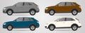 Set of different color car, realistic car models