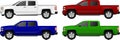 Set of different color car, realistic car models