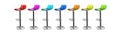 Set different color chair bar stools are isolated on a white Royalty Free Stock Photo