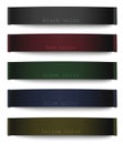 Set of different color fabric tags vector illustration isolated on white background. Template label design Royalty Free Stock Photo