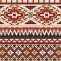 A set of different colored seamless repeated border patterns Royalty Free Stock Photo