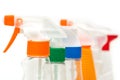 Set of different colored spray bottles Royalty Free Stock Photo