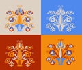 Set pattern `Tree of Life` Royalty Free Stock Photo