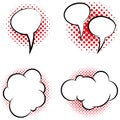 Set Of Different Comic Book Bubbles Isolated