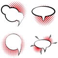 Set Of Different Comic Book Bubbles Isolated