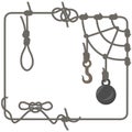 A set of different components of the rope