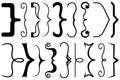 Set of different curly brackets Royalty Free Stock Photo