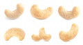 Set of different delicious organic cashew nuts Royalty Free Stock Photo