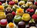 set of different delicious sweets. sweets, confectionery and desserts illustration Royalty Free Stock Photo