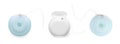 Set of different dental flosses on white background Royalty Free Stock Photo