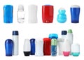 Set with different deodorants Royalty Free Stock Photo