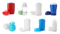 Set with different deodorants Royalty Free Stock Photo