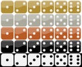 Set of 5 different dice pairs, vector available Royalty Free Stock Photo